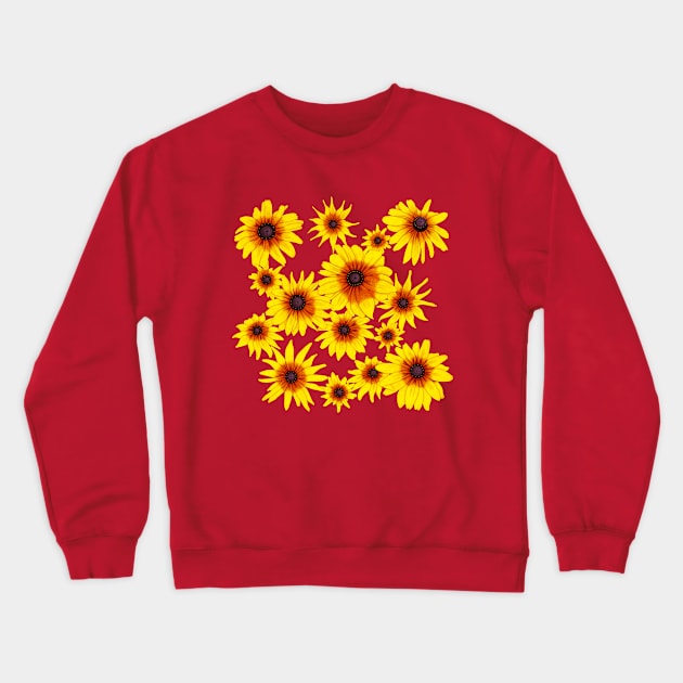 Blooming Yellow Flowers Crewneck Sweatshirt by DrawingEggen